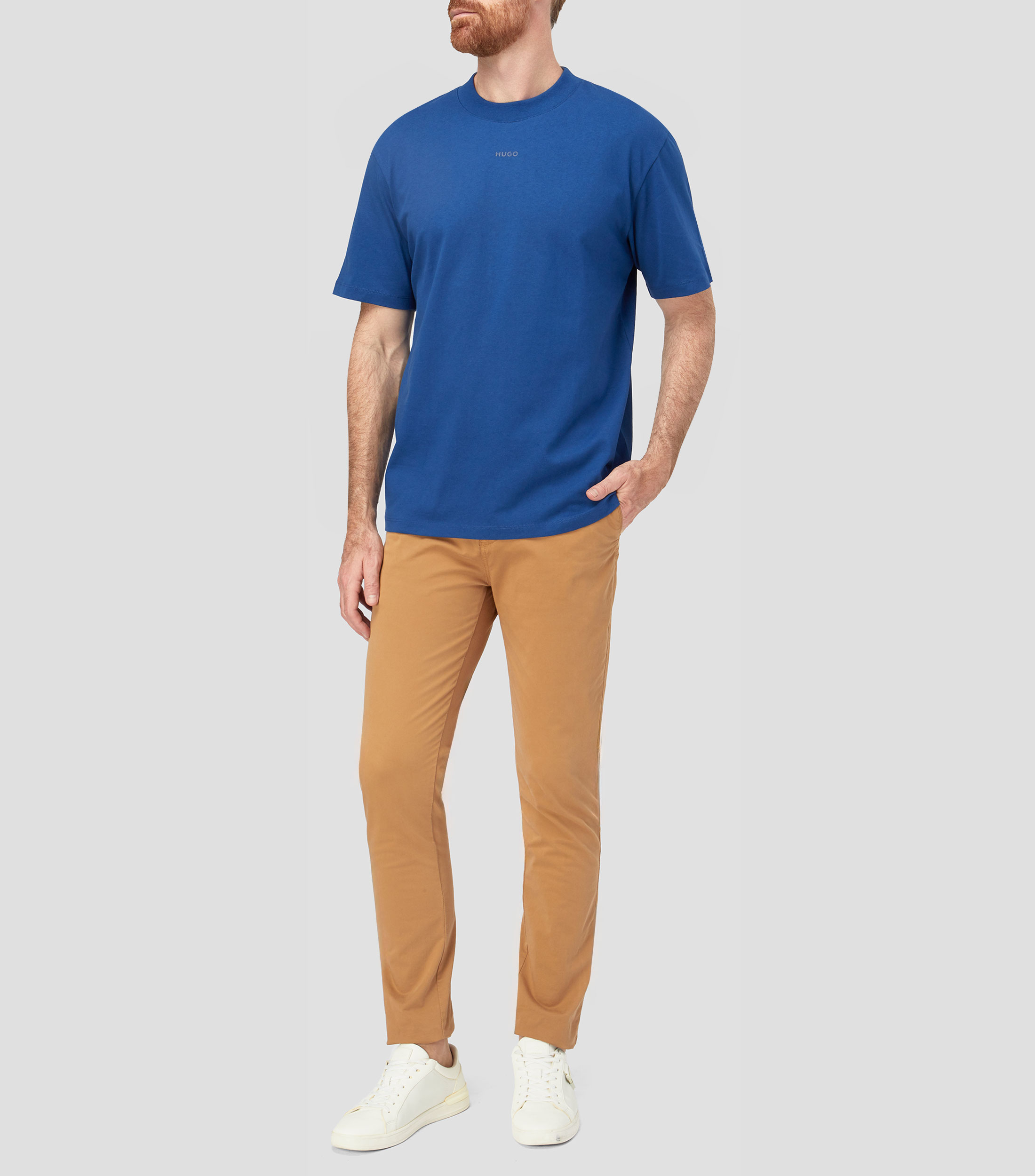 Playera cuello redondo manga corta lisa Hombre